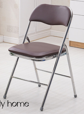 折叠椅电镀凳子家用靠背椅餐椅办公老式会议椅椅子电脑椅可折叠
