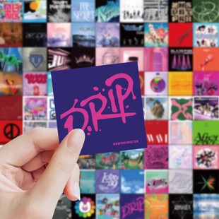 214张kpop专辑封面男女团混搭贴纸爱豆高颜值diy装饰桌面防水贴画