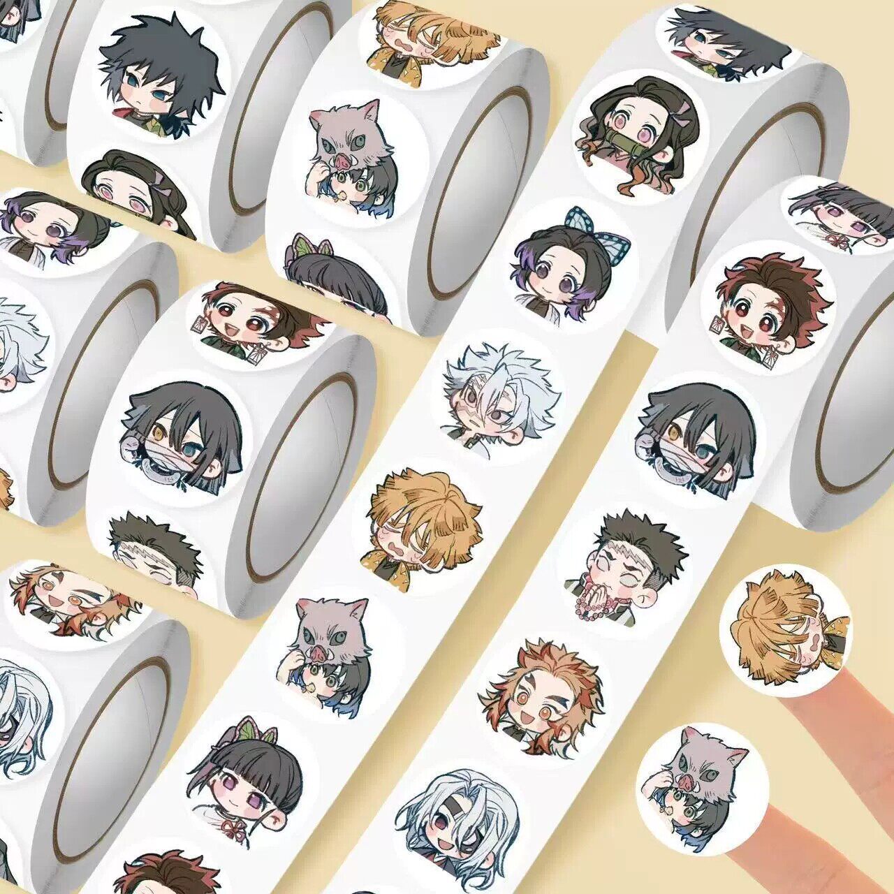 2000新款贴鬼灭鬼灭之刃头像卷卷热门动漫二次元周边贴画装饰di