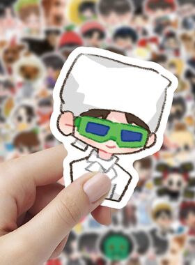 200张十个勤天手绘董事贴纸综艺周边明星周边diy手机壳贴画防水