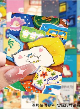 SSEBONG的呆萌鸭鸭贴纸卡通可爱治愈创意插画贴图diy手机电脑装饰