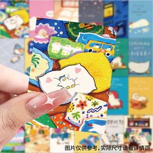 SSEBONG的呆萌鸭鸭贴纸卡通可爱治愈创意插画贴图diy手机电脑装饰