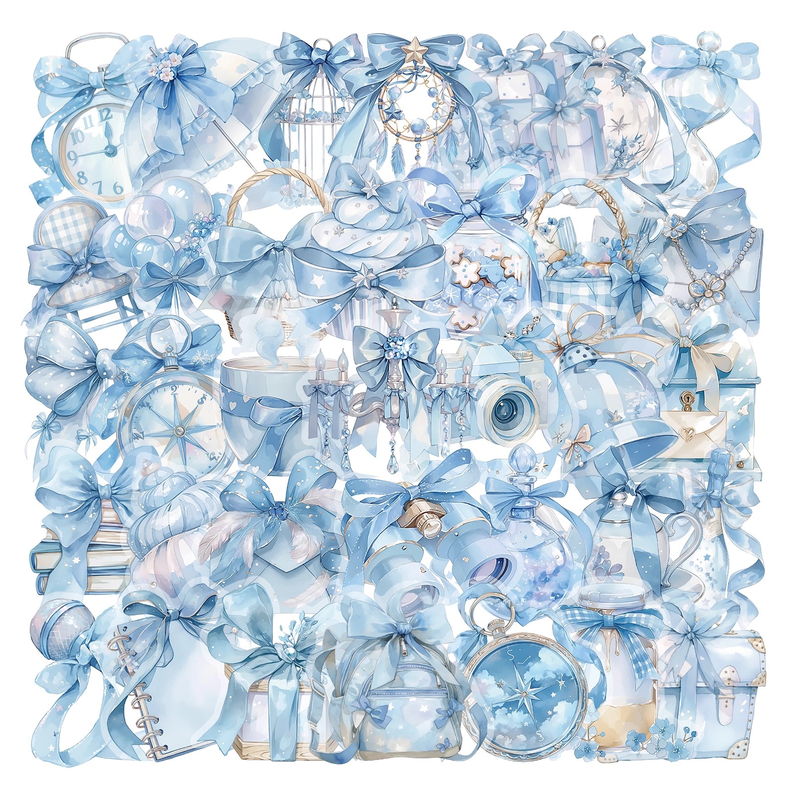 蓝色之恋贴纸ins风卡通小饰品