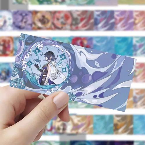 120张原神海岛风壁纸贴纸二次元游戏DIY装饰桌面笔记本手账小贴画
