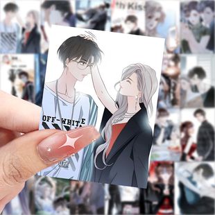 饰手机壳电脑桌面防水贴画diy 63张kiss漫画贴纸ins风高颜值动漫装