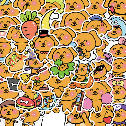 52张大笨狗贴纸卡通可爱装饰