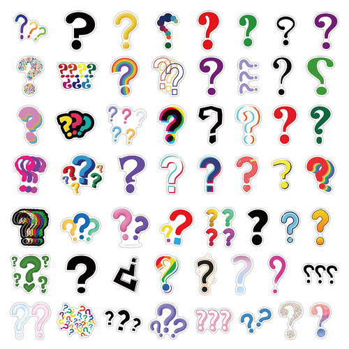 63张问号贴纸合集多巴胺卡通
