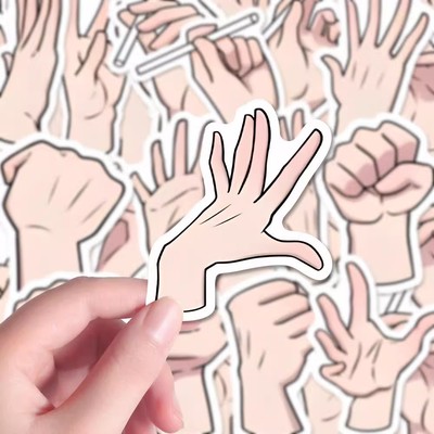 手部画法贴纸美术生绘画oc临摹