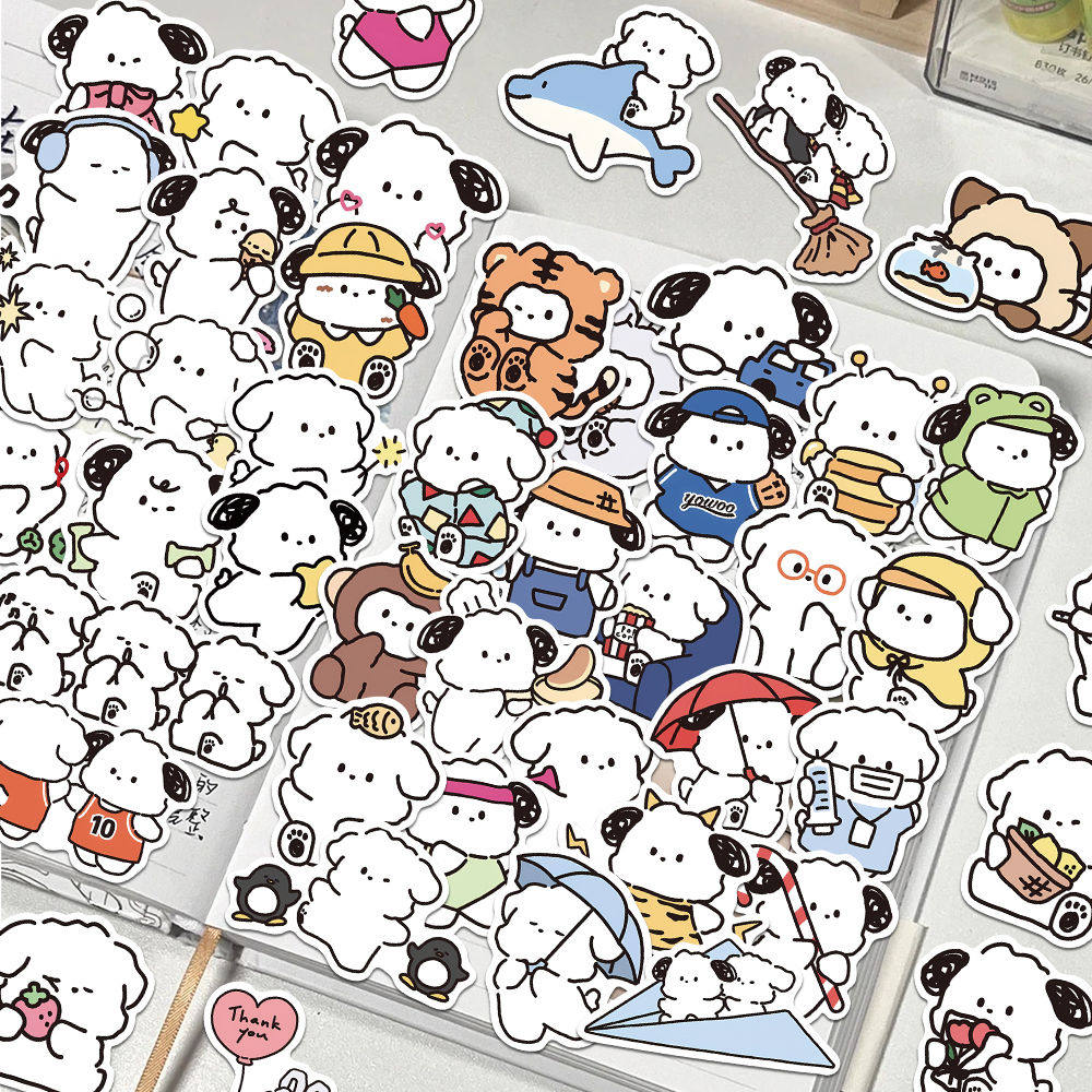 可爱小狗贴纸卡通ins风动物不留胶手账贴画儿童手机平板diy小素材,玩具/童车/益智/积木/模型,贴纸,淘宝优惠券,粉丝福利购,淘宝优惠卷