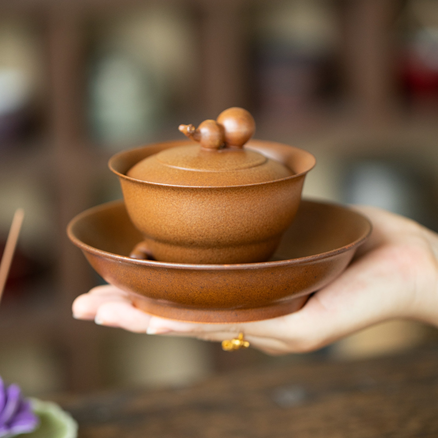 老岩泥福禄三才盖碗家用不烫手粗陶泡茶器手工葫芦茶碗功夫茶具,餐饮具,盖碗,淘宝优惠券,粉丝福利购,淘宝优惠卷