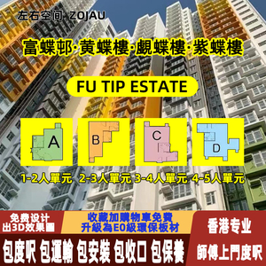 香港全公屋富蝶邨定制間房小户型傢私儿童房榻榻米地台床C字衣櫃