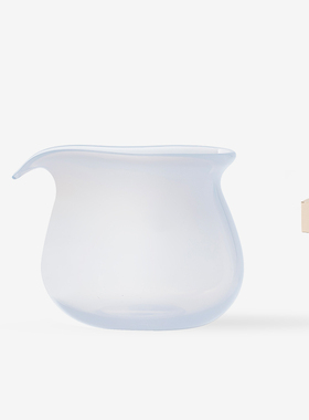 昀/YYUN 手工玻璃公道杯白酒分酒器公杯分茶器日式片口杯 奶白色
