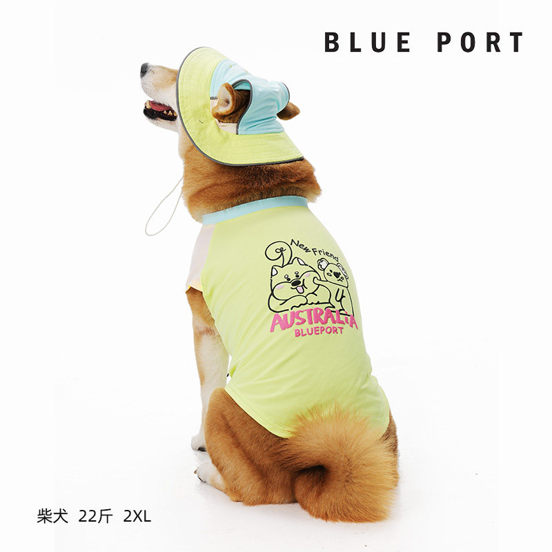 BluePort宠物衣服凉凉衣猫咪背心狗狗衣服半袖原纱防晒冷感T恤