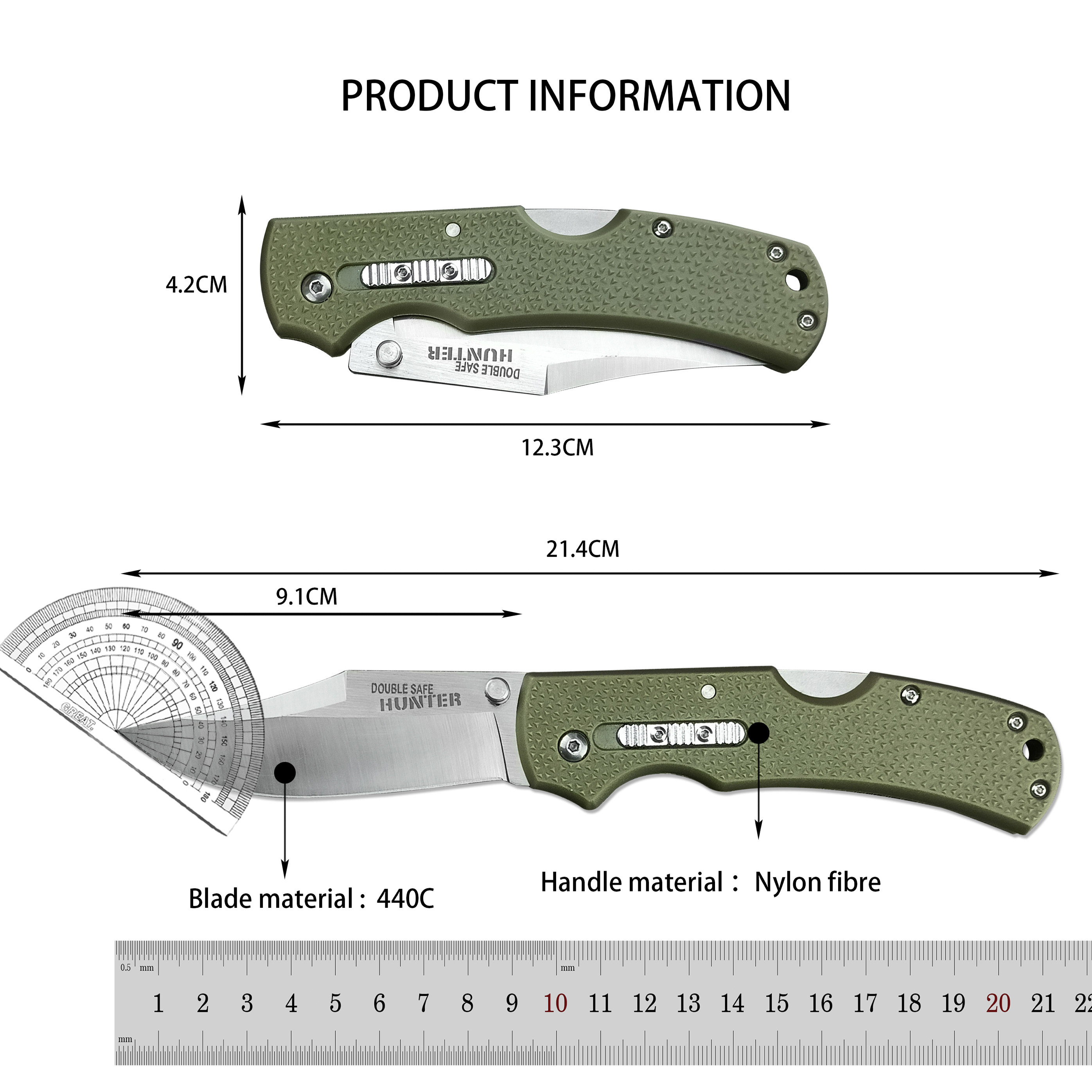 美国cold steel冷钢doubelsafe折叠刀未开刃电影演出道具刀具模型