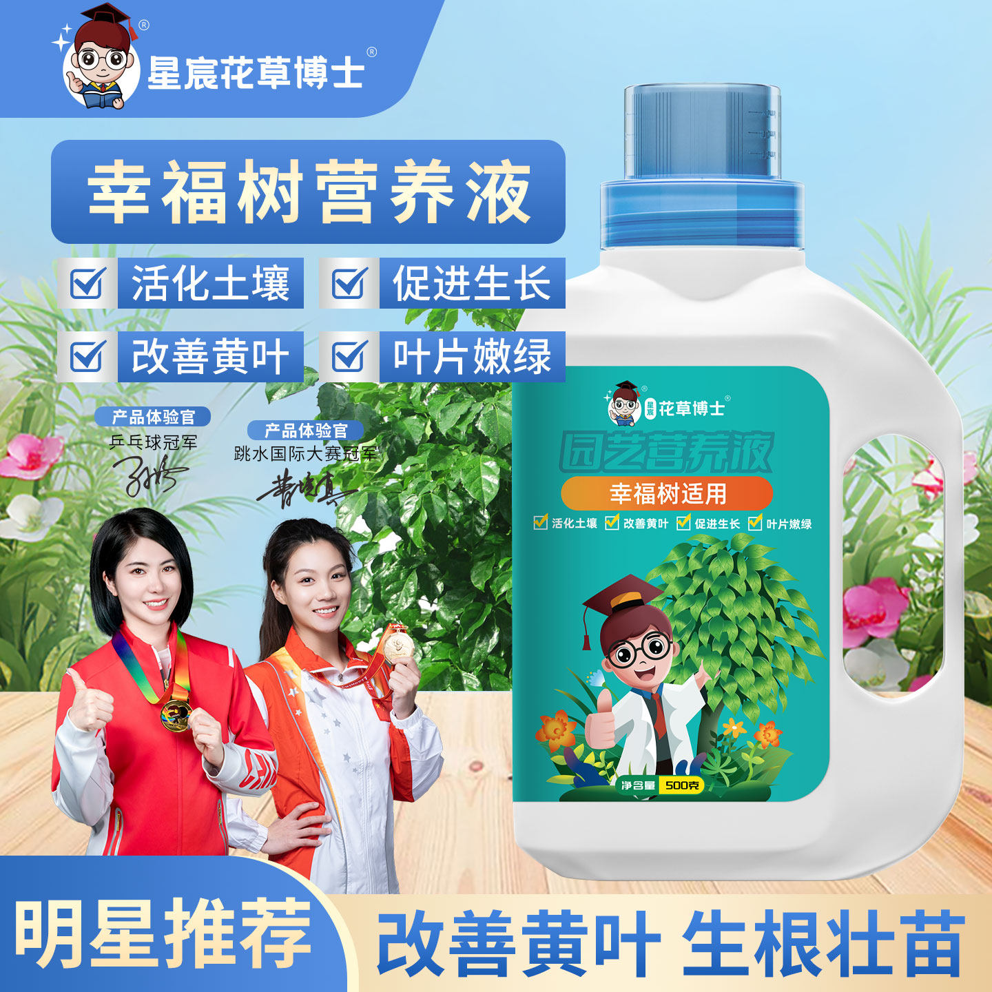 幸福树专用肥料营养液家用盆栽绿植花卉防黄叶干枯掉叶通用型花肥