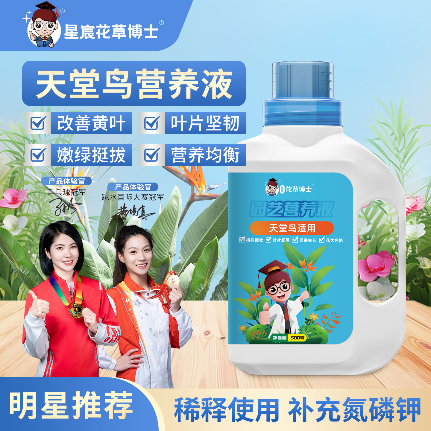 星宸花草博士士天堂鸟营养液