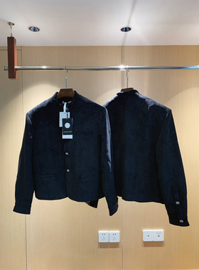 【正品现货】Galliano Landor 2024春夏 黑色灯芯绒 中式立领夹克
