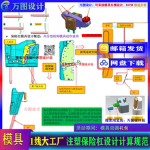 高级大厂 注塑汽车模具 保险杠设计 变轨分型动作 标准资料教程