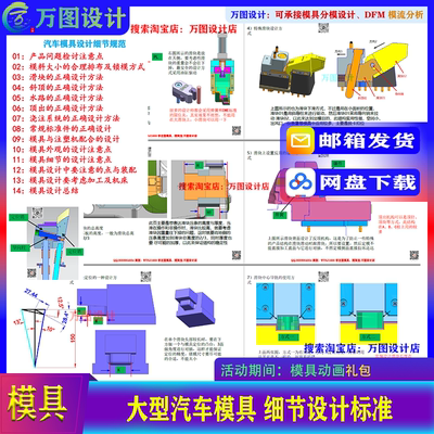 汽车模具设计 注塑分模技巧 高级塑胶模结构设计细节规范教程资料