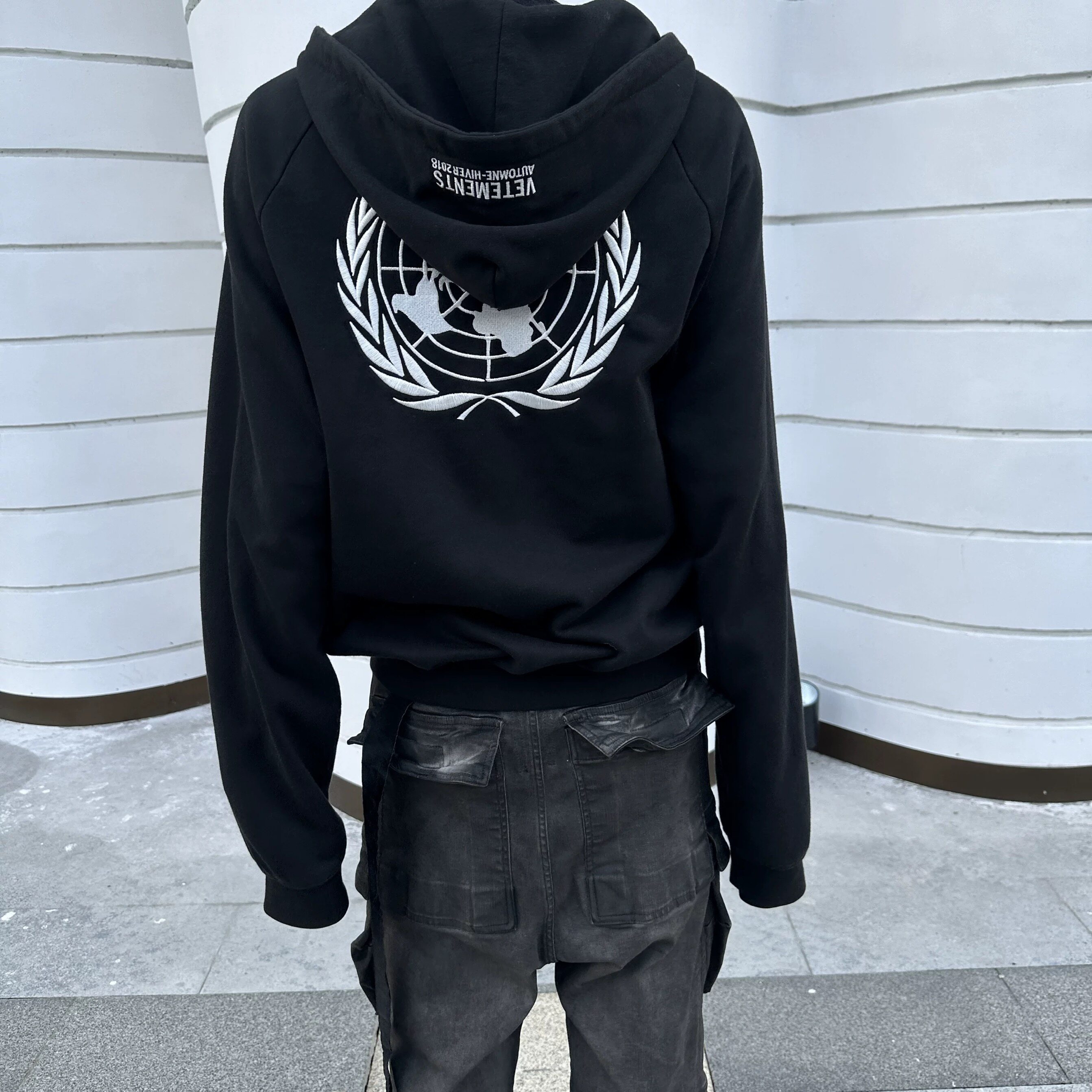 thumbnail for in Stock Independent Vtm Wheat Spike Zipper Hoodie, Boxy Fit Sweatshirt with Full and Three-Dimensional Embroidery