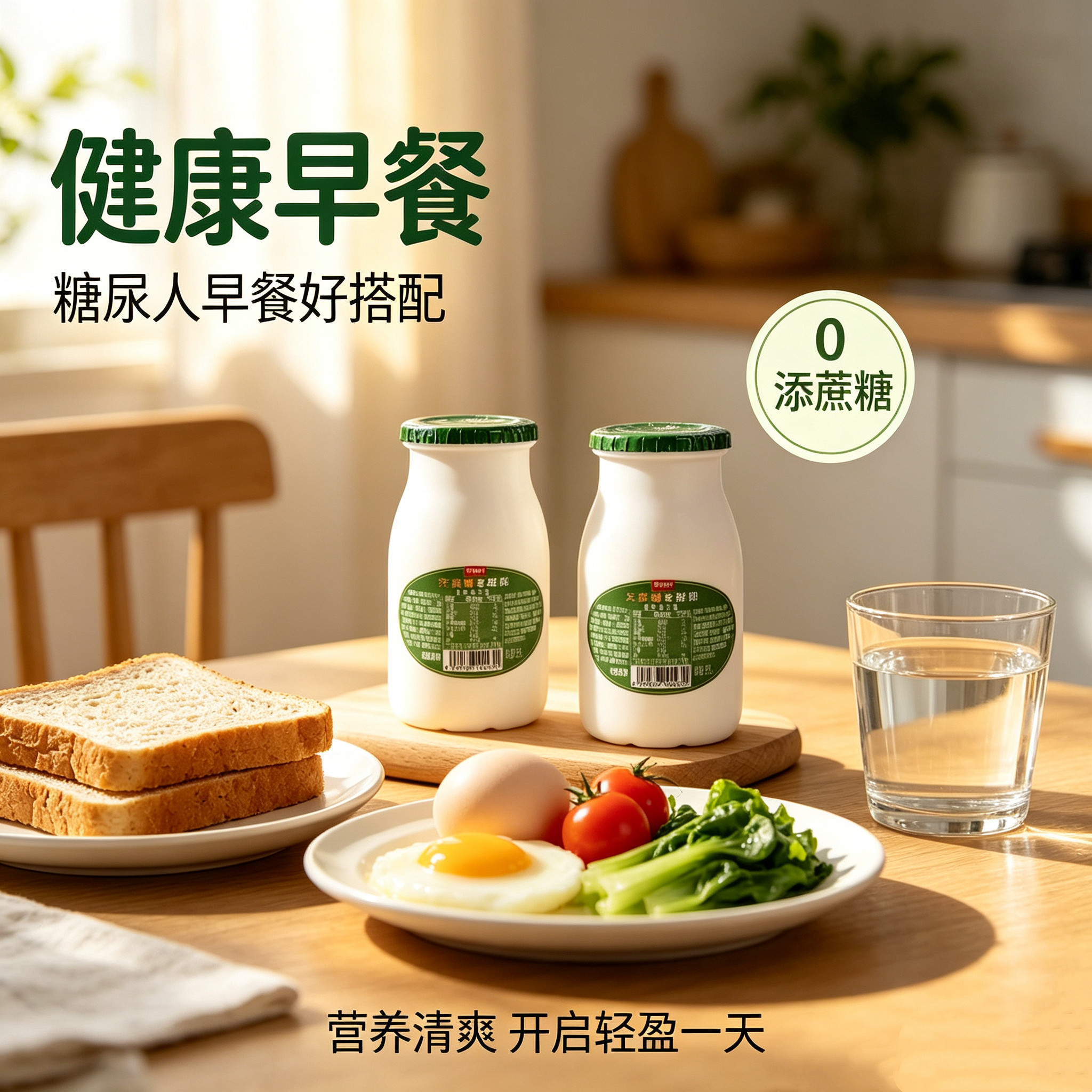 糖尿人专用零食品血糖高吃的无糖精酸奶风味饮品老人孕妇糖友控糖