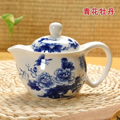 景德镇陶瓷特价茶壶单壶青花瓷带过滤网水壶大号双层茶具泡茶壶