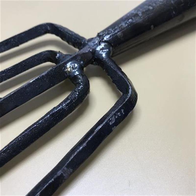 多功能锻打鱼叉四齿实心老式铁手工插鱼叉子专用大倒刺鱼叉头叉鱼