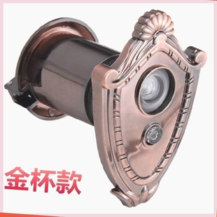 防盗门猫眼门铃一体35管径加长猫眼带门铃通用高清多功能家用门镜