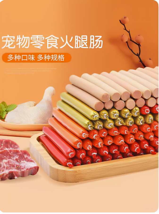 贡宠狗狗火腿肠零食低盐低脂泰迪狗用训练奖励香肠150支4.5斤装