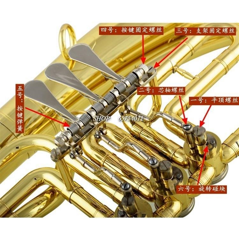 金音扁键次中音号上低音号圆号胶粒软木配件螺丝号油弹簧号嘴