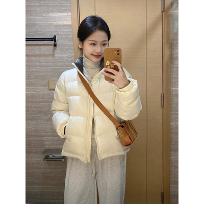 秋冬防寒拼色冬季棉服女短款面包服2024新款小个子冬装外套网红