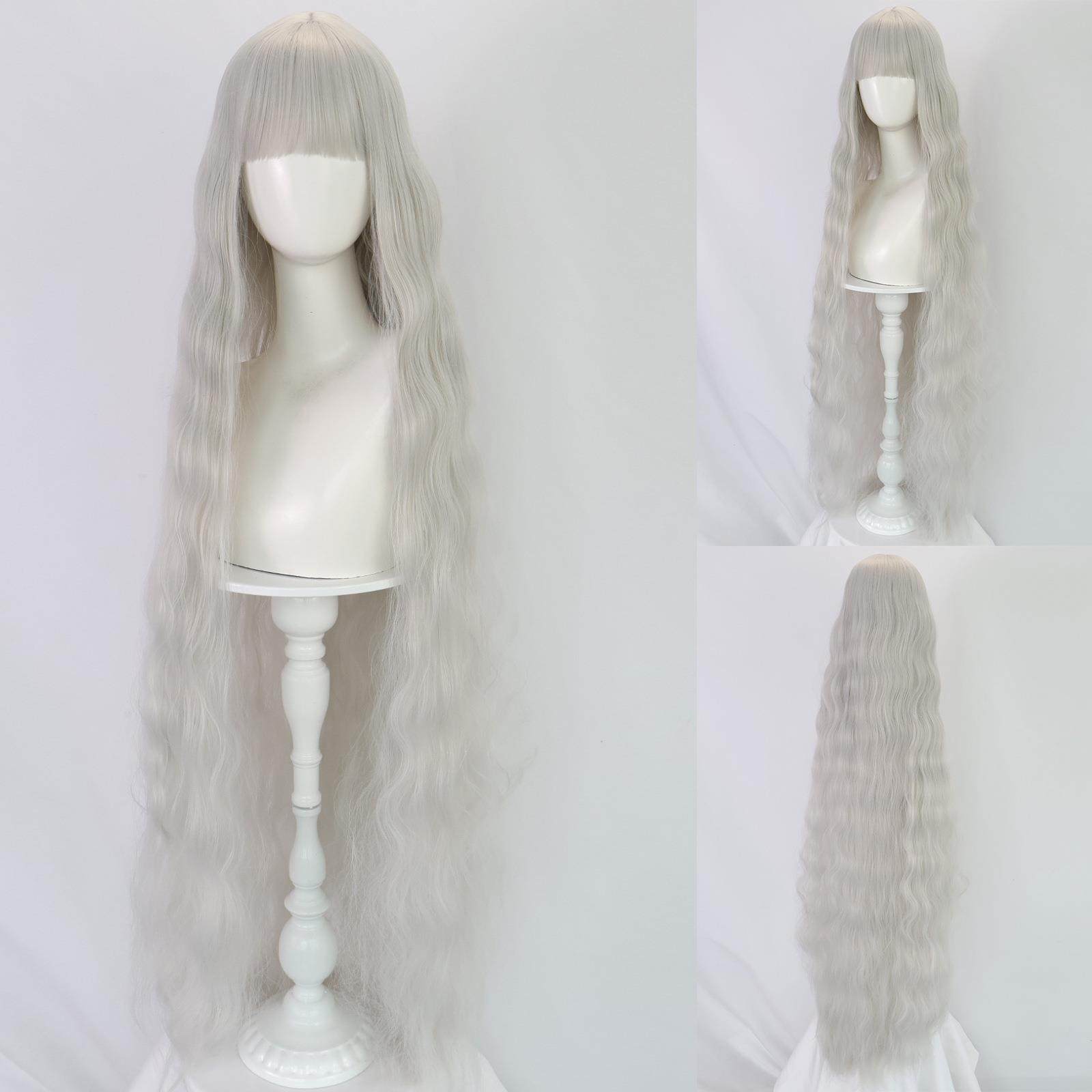 奇蛋物语 芙丽尔 cos假发 lolita 洛丽塔 灰色网红蛋卷长假发