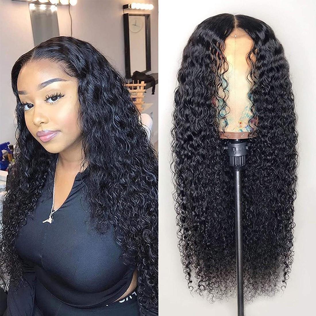 欧美女士全真发头套13x4water wave wig 水波纹假发前蕾丝头套