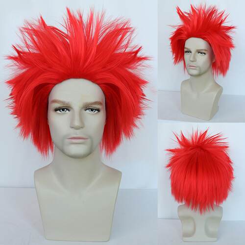 安格  thing 1 wig 橘红色大人红色短发 COS假发
