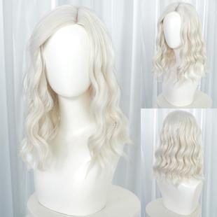 漫威电影 神奇4侠 初露锋芒 隐形女侠 头皮顶亚麻波浪卷发cos假发