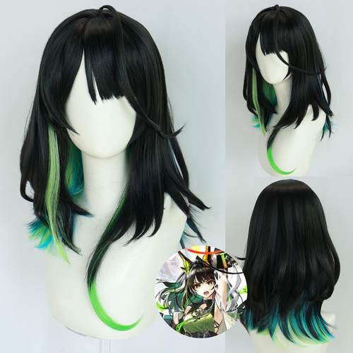 明日方舟新六星干员Mon3tr 渐变色长发 cos假发