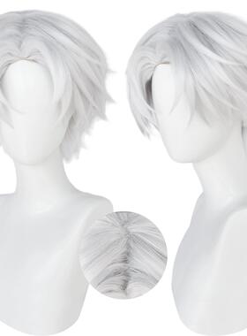 萤火之森 阿银/Ginn 银白色中分短发 日常万用动漫 cos假发