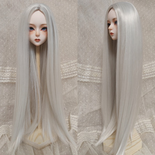 BJD娃娃假发男女中分长直发3分4分叶罗丽芭比娃娃高温丝整顶头套