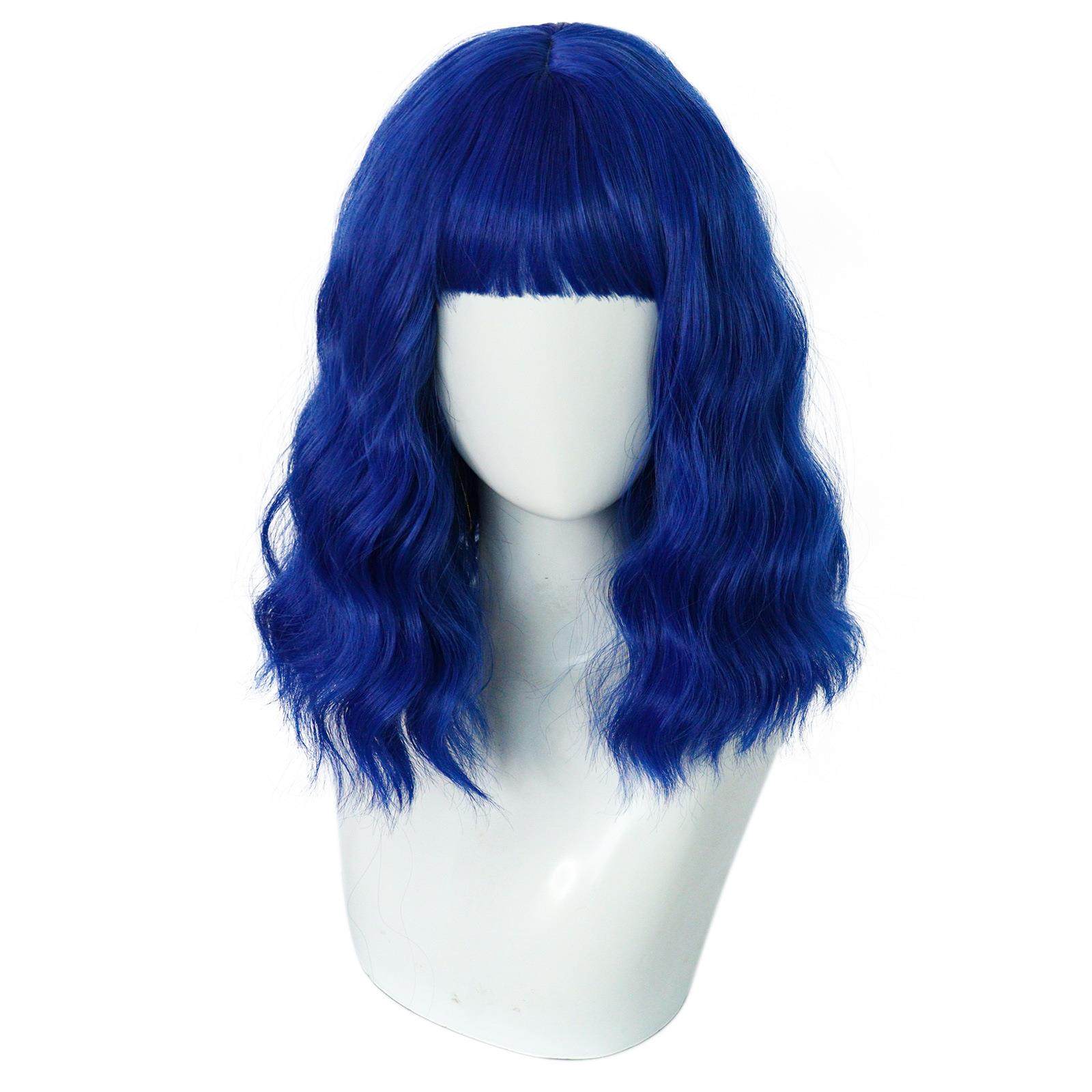 原宿软妹lolita假发 蓝色泡面卷 蛋卷 水波纹卷假发