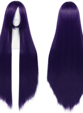 万用款 100cm深紫色长直发万用毛娘造型cos假发