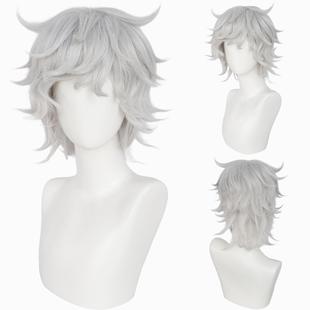 第五人格 病患湖中影cosplay假发 灰色打毛顶收脸短发