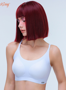 Huggy Kissy无痕固定杯吊带内衣女新款无钢圈一片式睡眠文胸罩