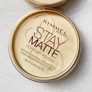 英国rimmel stay matte芮谜定妆粉饼哑光透明001遮瑕控油隐形毛孔