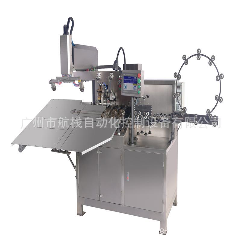 揭阳航栈牌镀锌线成型焊接机锡纸烤鱼盘支架弯框成型碰焊一体机