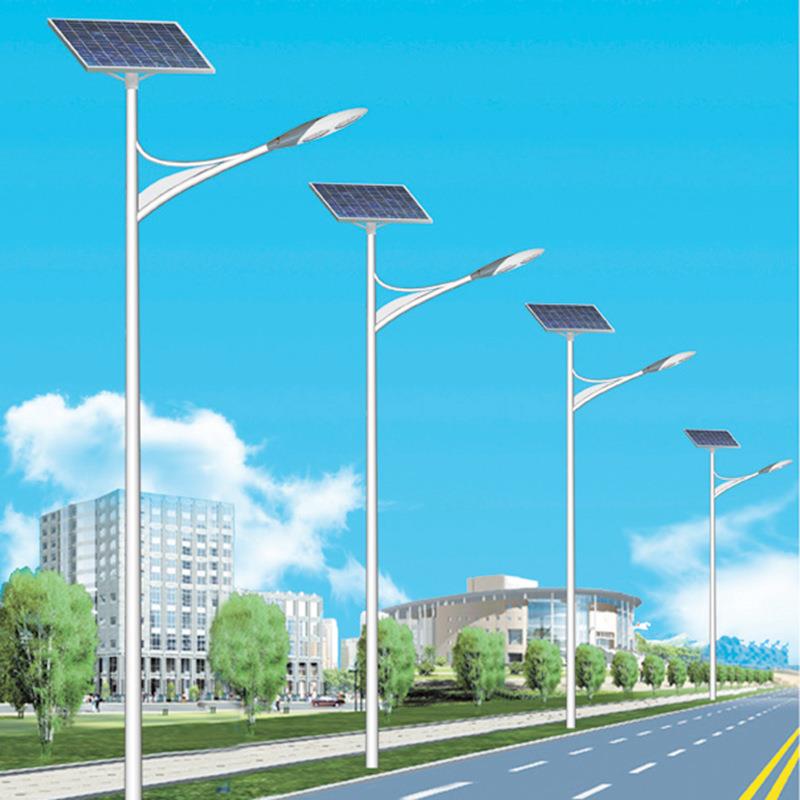 新农村建设道路亮化照明太阳能路灯厂家5米8米LED太阳能灯可