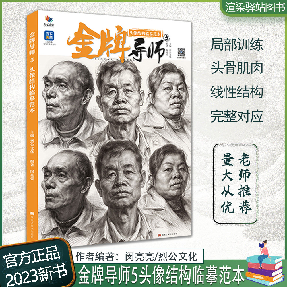 基础局部团块起形结构大关系完整稿人物素描头像对照高考联考教程书籍