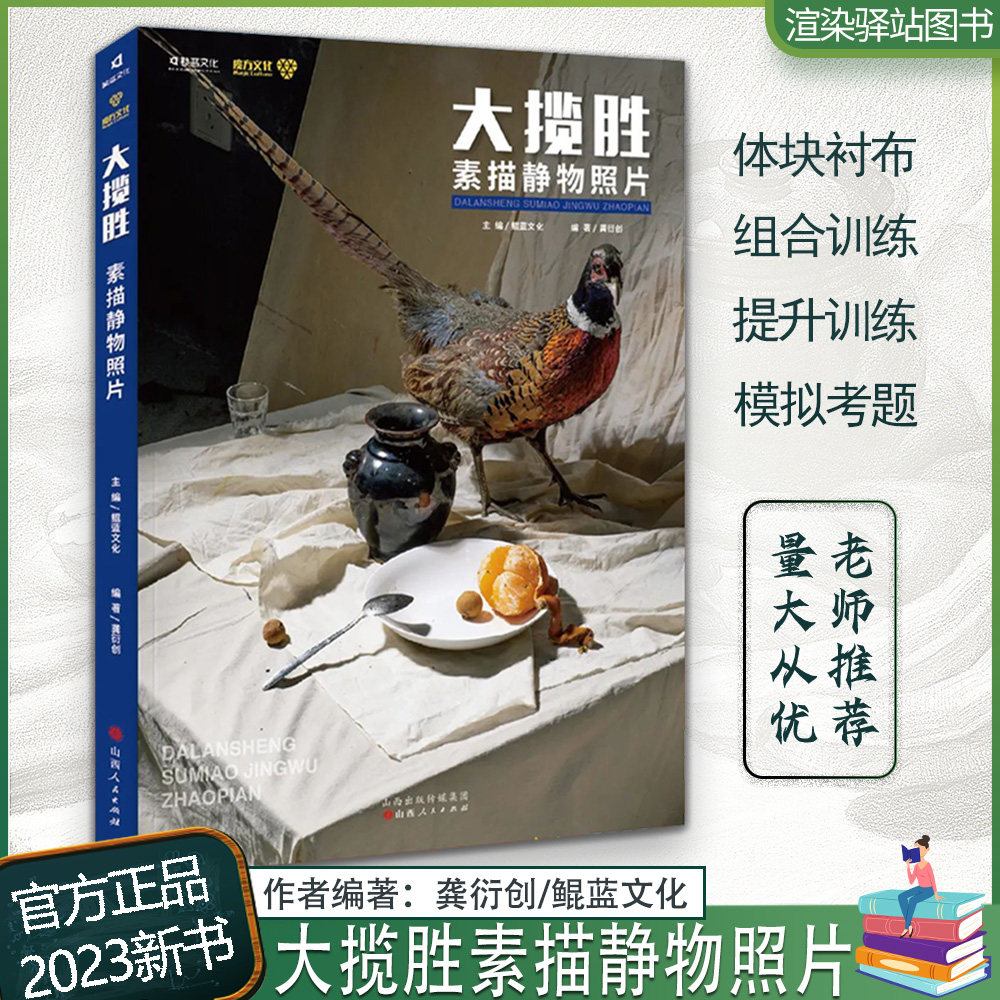 大揽胜素描静物照片 2023鲲蓝文化龚衍创美术基础静物素描写生素材