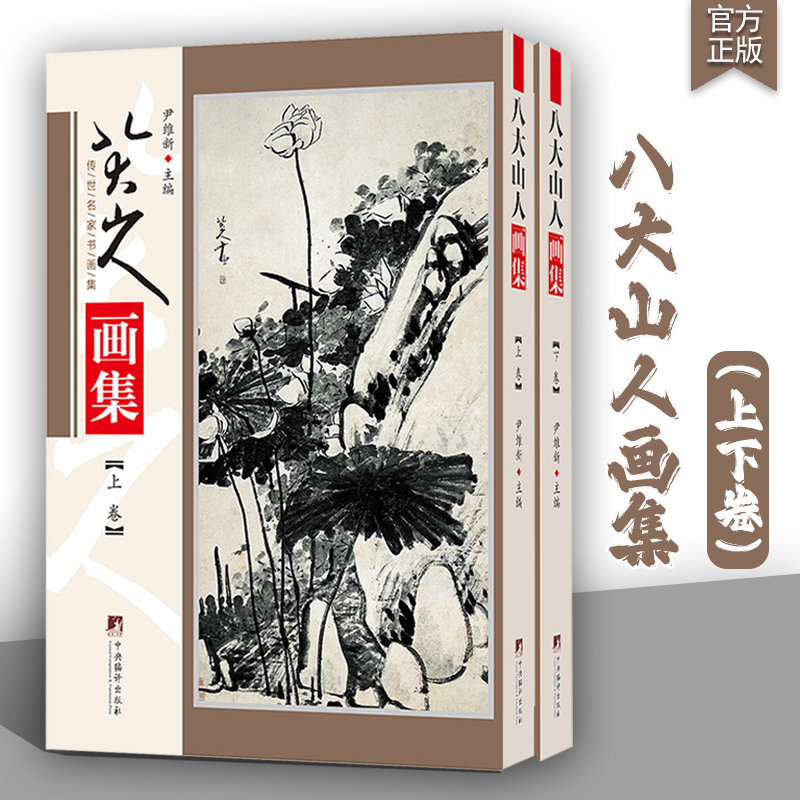 八大山人画集 铜版彩印上下2卷山水花鸟竹石图彩图版中国书画名家全集写意花鸟画全集朱耷写意国画精品集山水花花鸟水墨正版书籍