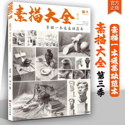 素描大全素描一本通基础范本第三季 2024品博文化郑勇基础素描精微几何体单体组合照片大关系完整稿石膏训练专题联考校考
