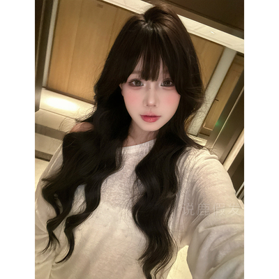 说鹿日常假发女长发全头套式仿真自然中长款波浪卷蛋卷长卷发假发